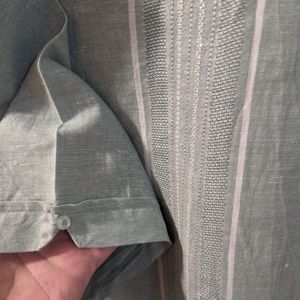 Cubavera light blue bowling shirt